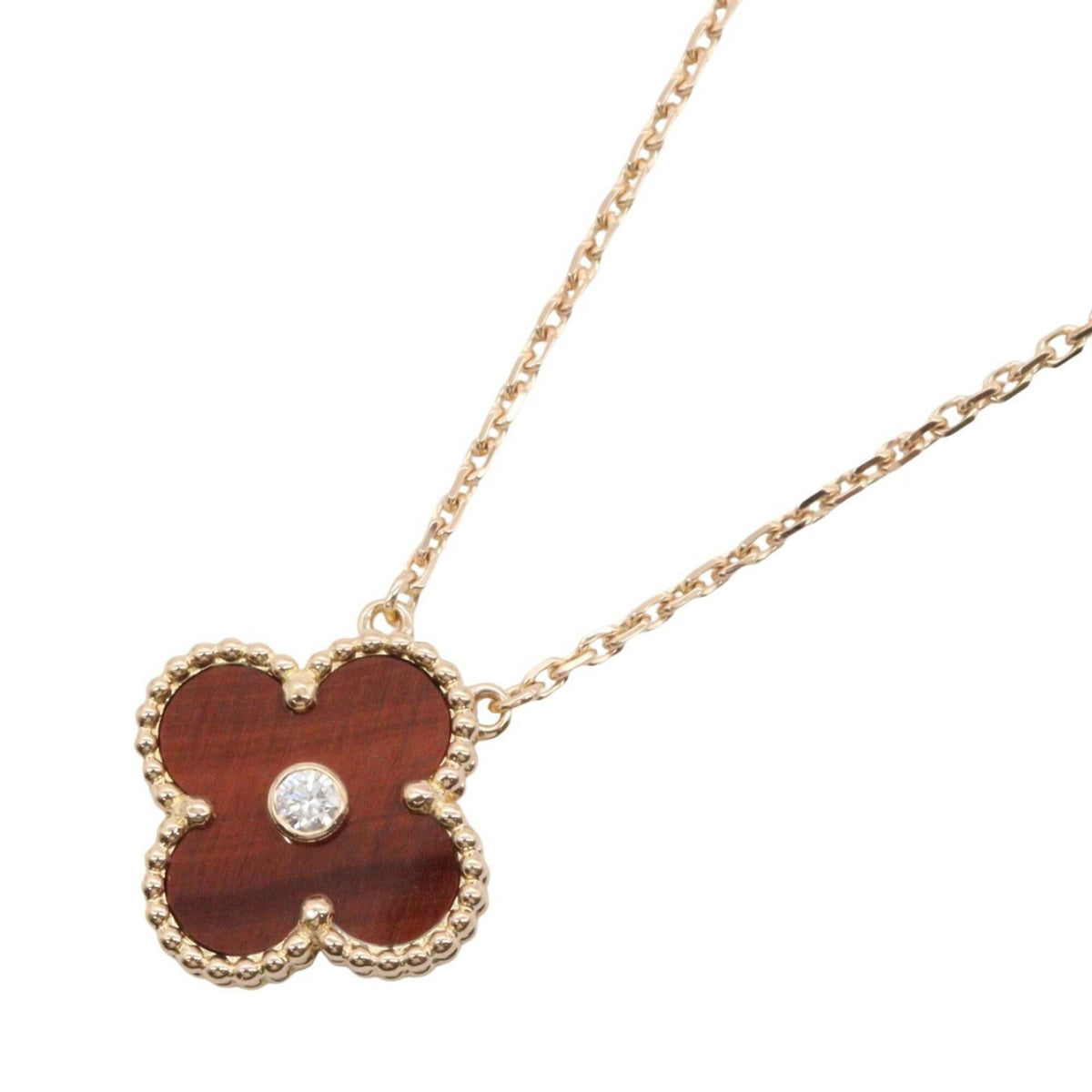 Van Cleef & Arpels Vintage Alhambra Pendant Necklace 18K Rose Gold