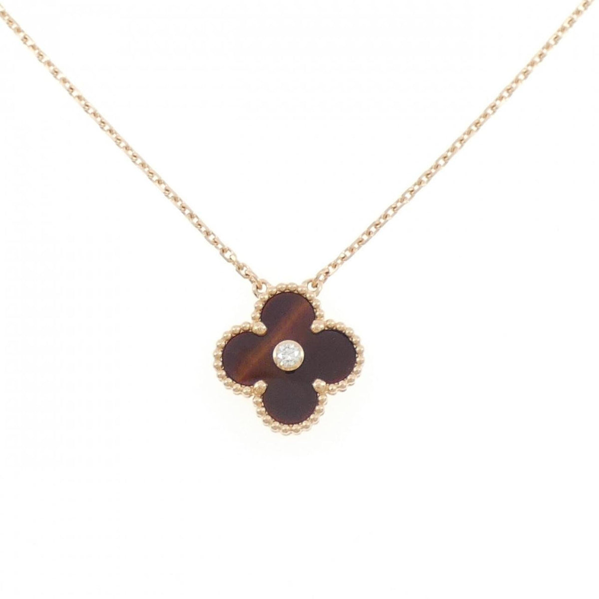 Van Cleef & Arpels Vintage Alhambra Pendant Necklace 18K Rose Gold