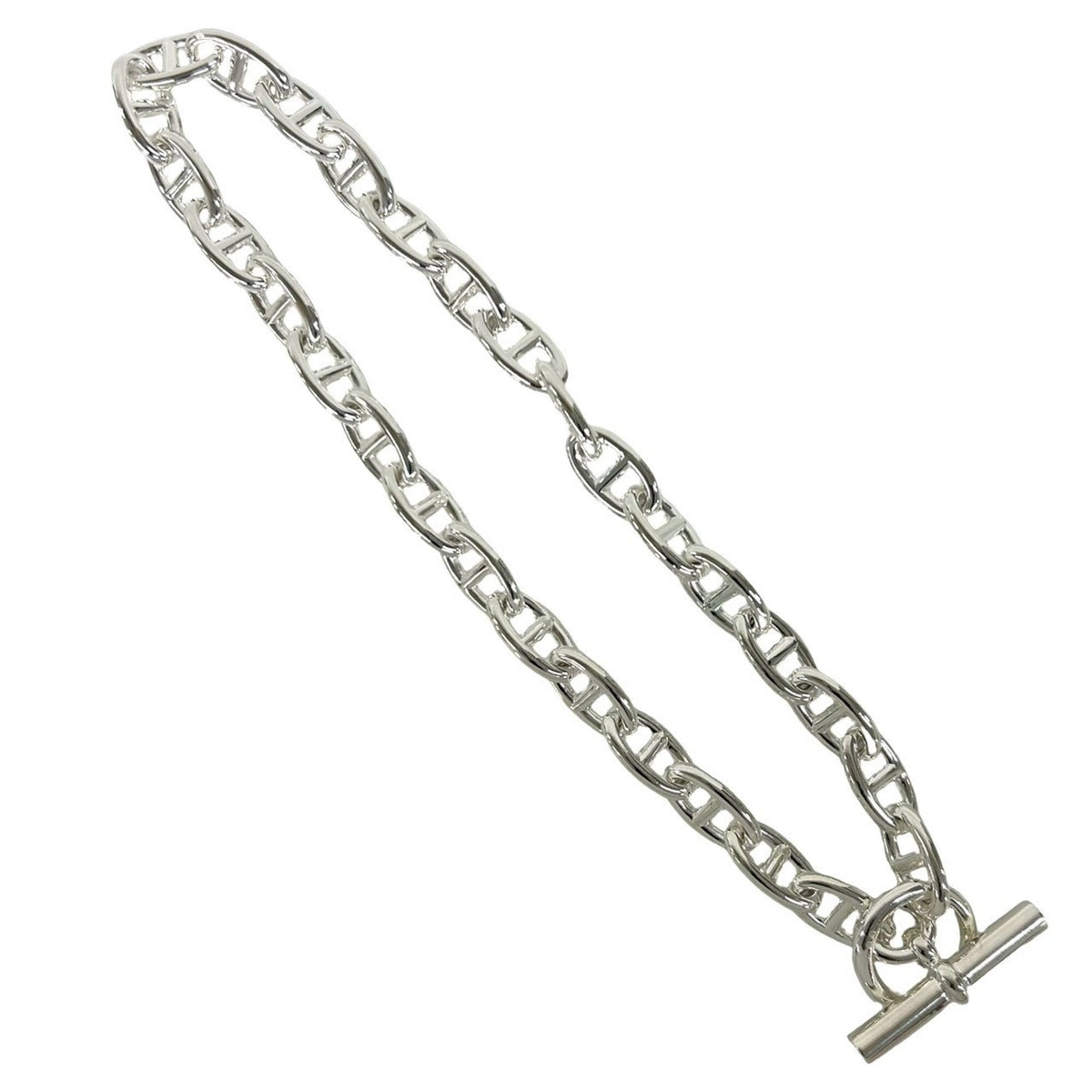 Hermes Chaine d'Ancre Pendant Necklace Sterling Silver