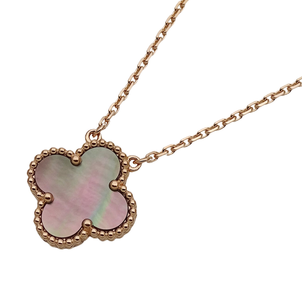 Van Cleef & Arpels Vintage Alhambra Pendant Necklace 18K Rose Gold