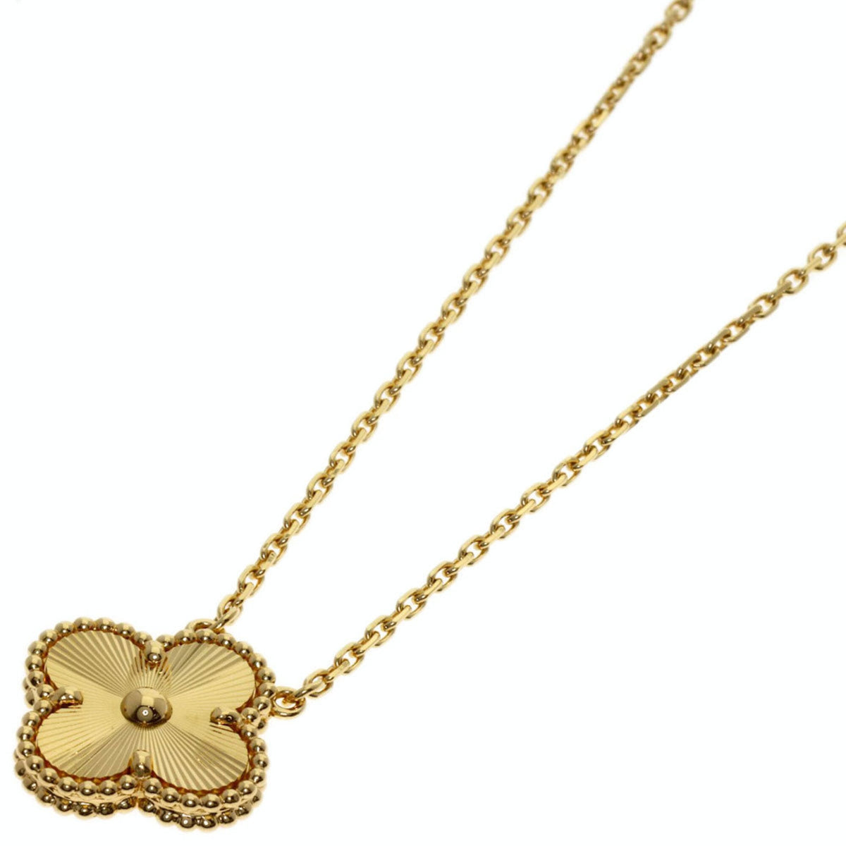 Van Cleef & Arpels Vintage Alhambra Pendant Necklace 18K Yellow Gold