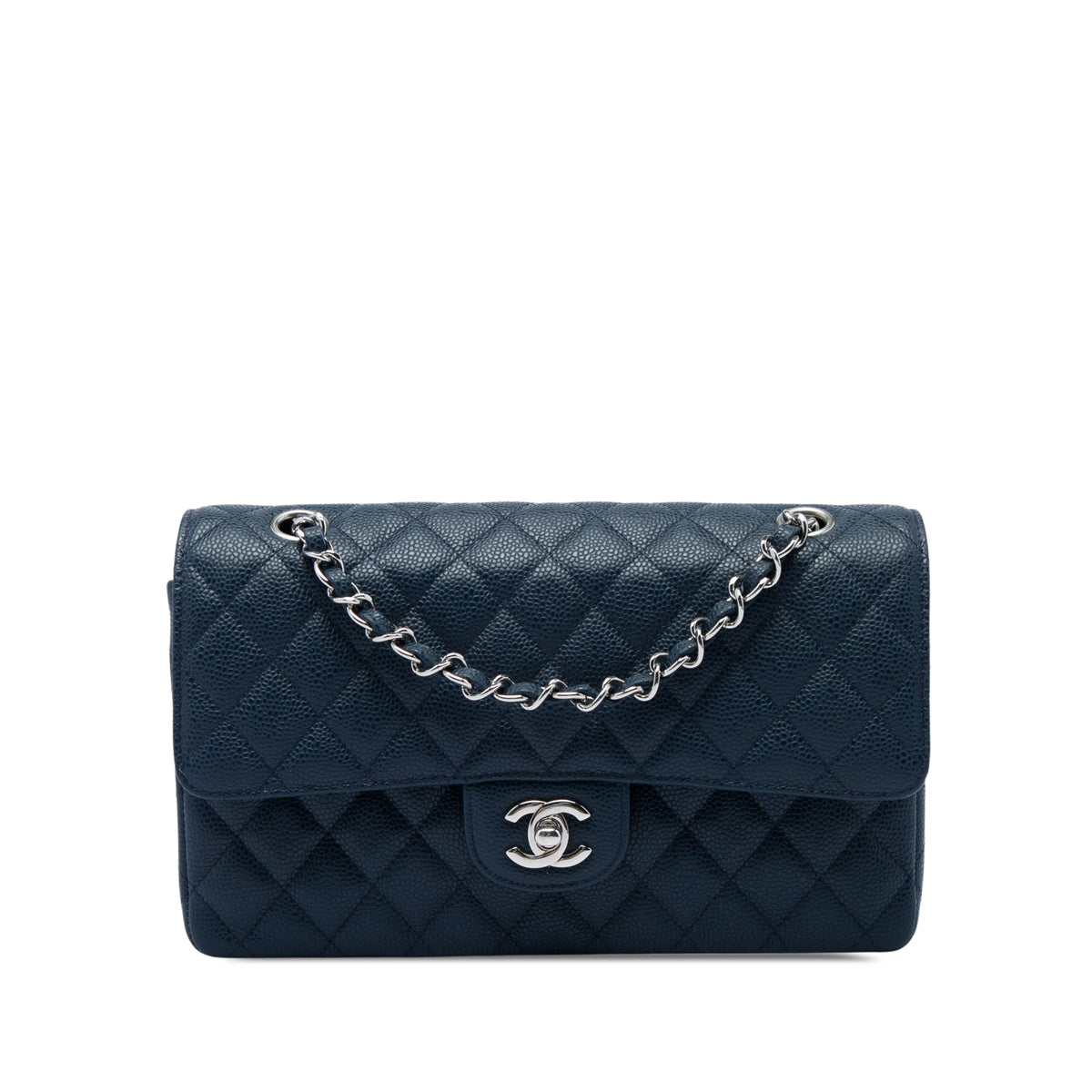 Chanel Classic Double Flap Bag Quilted Caviar Small