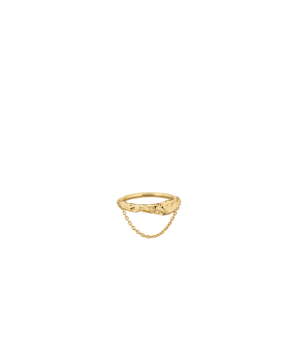 Polène Eroz Chain Ring - 24 carat gold-gilded edition