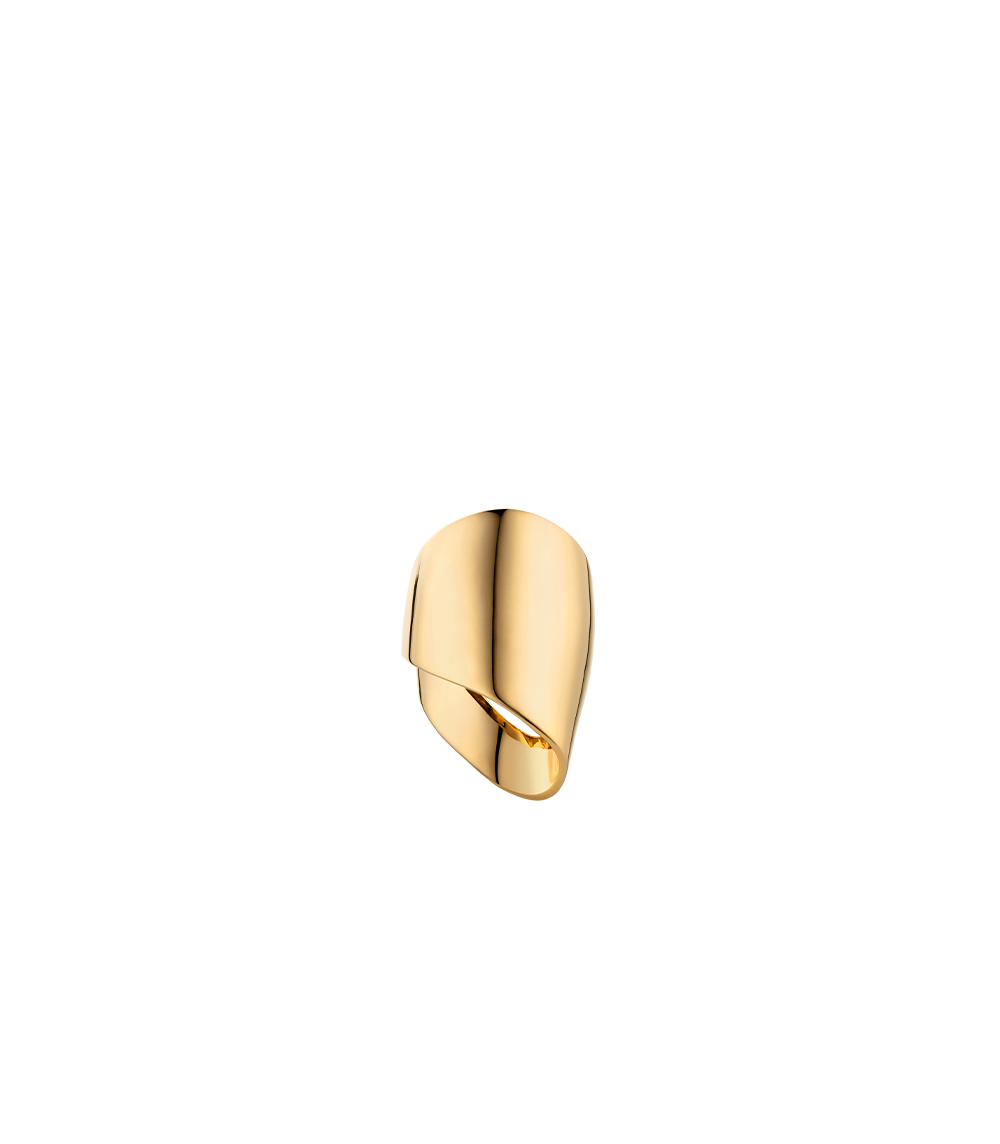 Polène Éole Draped Ring - 24 carat gold gilded