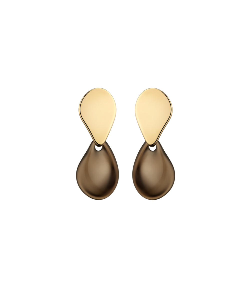 Polène Naé Earrings - Smoked glass