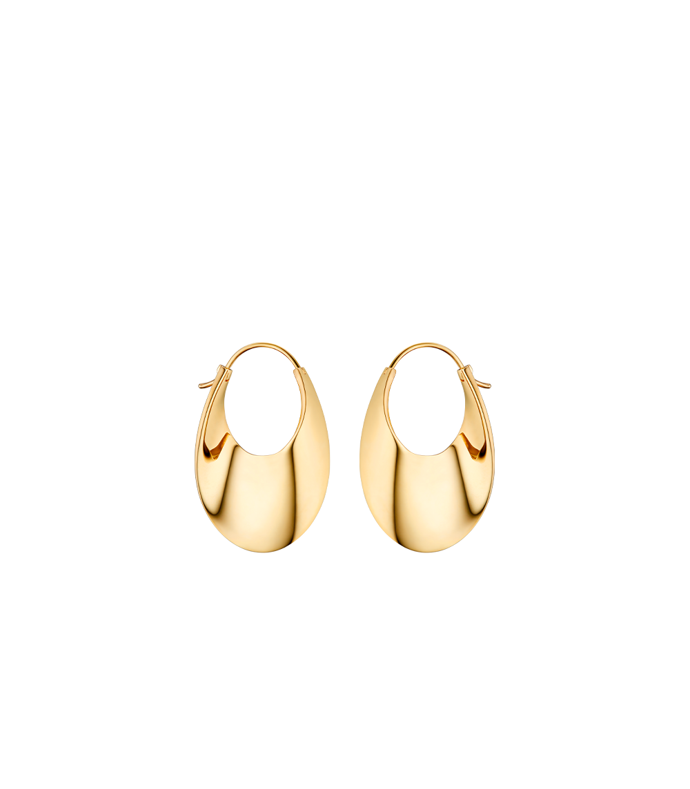 Polène Éole Slim Hoop Earrings - 24 carat gold gilded