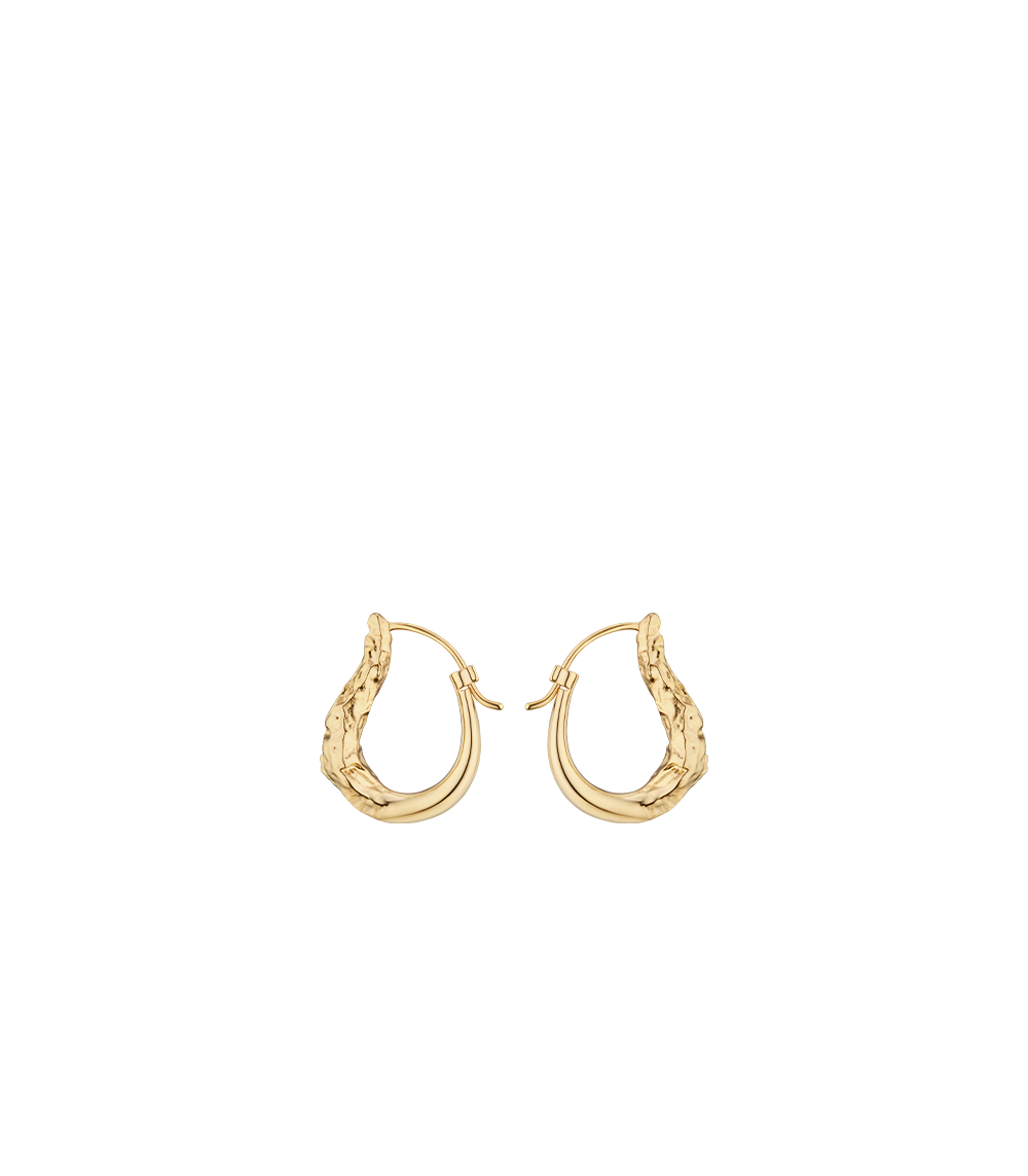 Polène Eroz Slim Hoop Earrings - 24 carat gold-gilded edition
