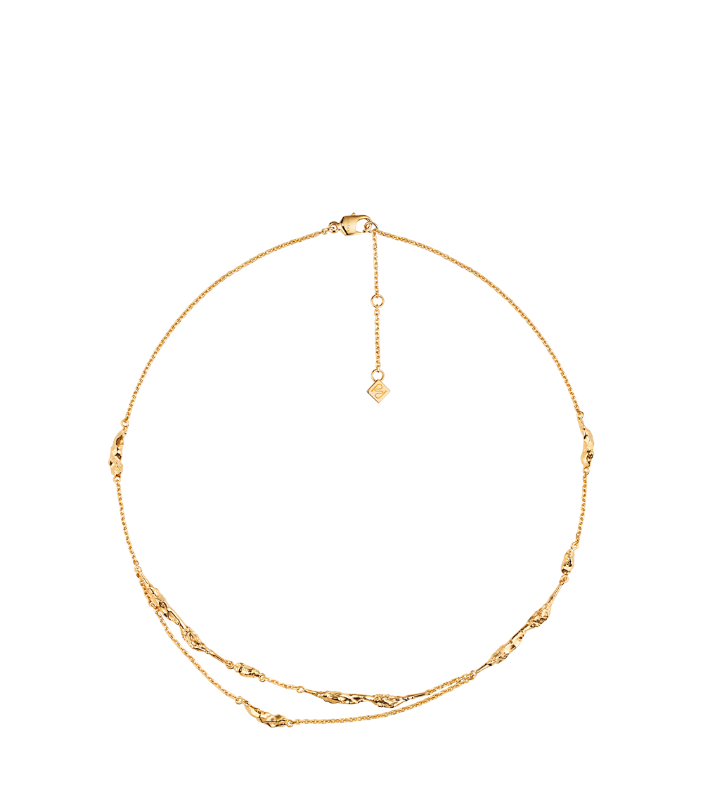 Polène Eroz Double Chain - 24 carat gold gilded