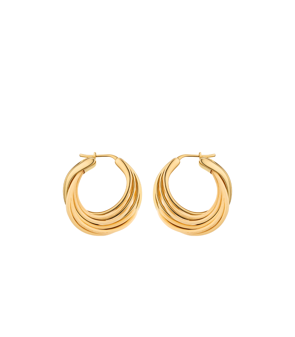 Polène Rozo Hoop Earrings - Rattan