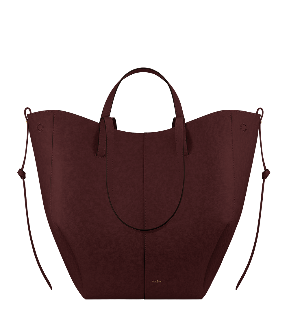 Polène Cyme Tote - Textured Black Cherry