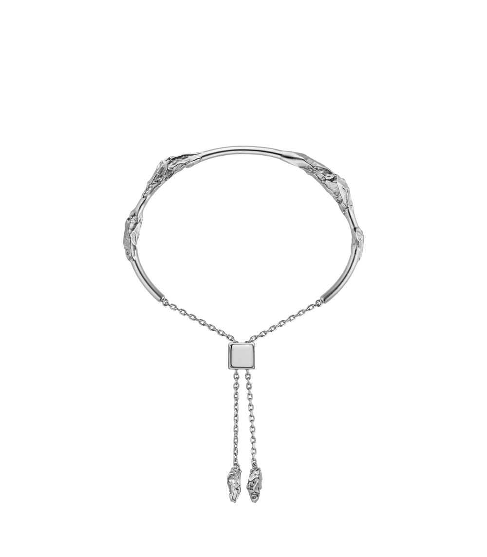 Polène Eroz Bangle - Silver in rhodium plated brass