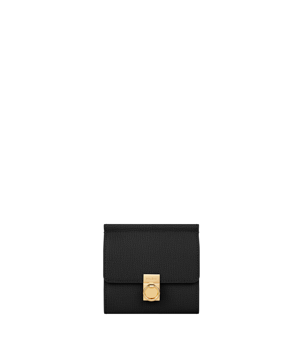 Polène Numéro Sept Wallet - Textured Black