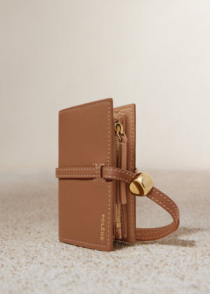 Polène Kayé Card Holder - Textured Duo Camel - view 2