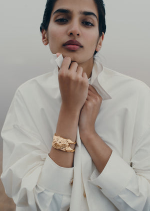 Polène Eroz Cuff - 24 carat gold gilded - view 2