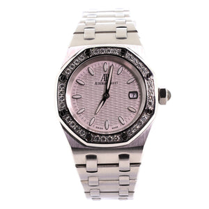 Audemars Piguet Royal Oak Date Quartz Watch Stainless Steel with Diamond Bezel 33 - view 1