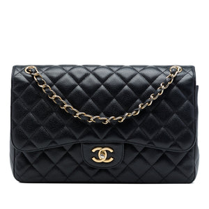 Chanel Classic Double Flap Bag Quilted Caviar Jumbo - view 1