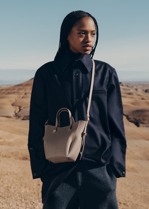 Polène Cyme Tote Nano - Textured Taupe - view 2
