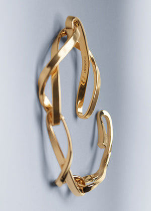 Polène Éole Chain Bracelet - Gold in 24-carat gold gilding - view 2