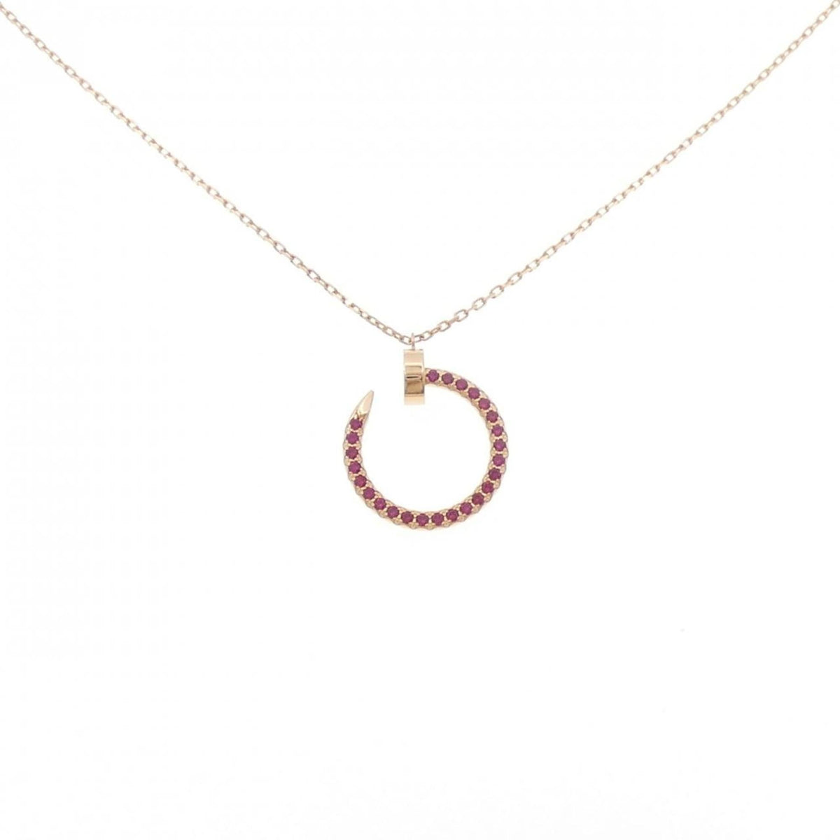 Cartier Juste un Clou Pendant Necklace 18K Rose Gold with Ruby