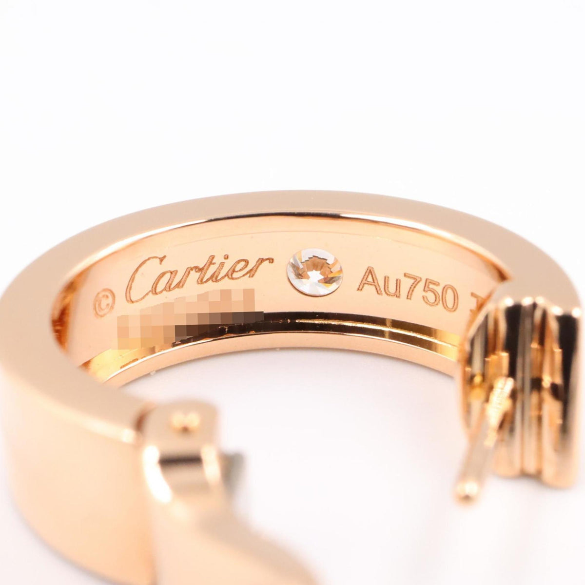 Cartier Love Hoop Earrings 18K Rose Gold with Diamond 18K Rose Gold – view 4
