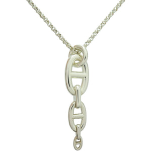 Hermes Chaine d'Ancre Pendant Necklace Sterling Silver - view 3