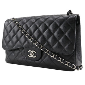 Chanel Classic Double Flap Bag Quilted Caviar Jumbo - view 2