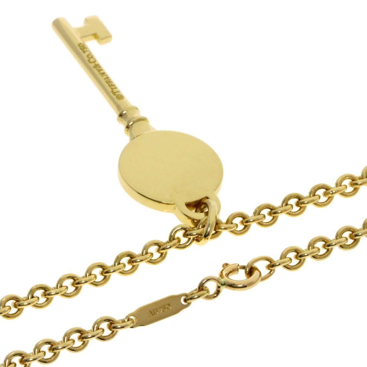 Key Pendant Necklace 18K Yellow Gold