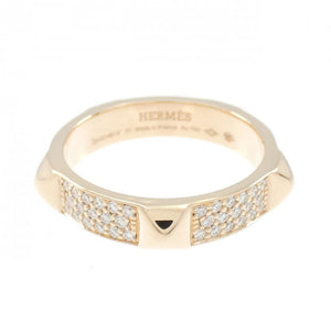 Hermes Clou de H Ring 18K Rose Gold with Diamond - view 2