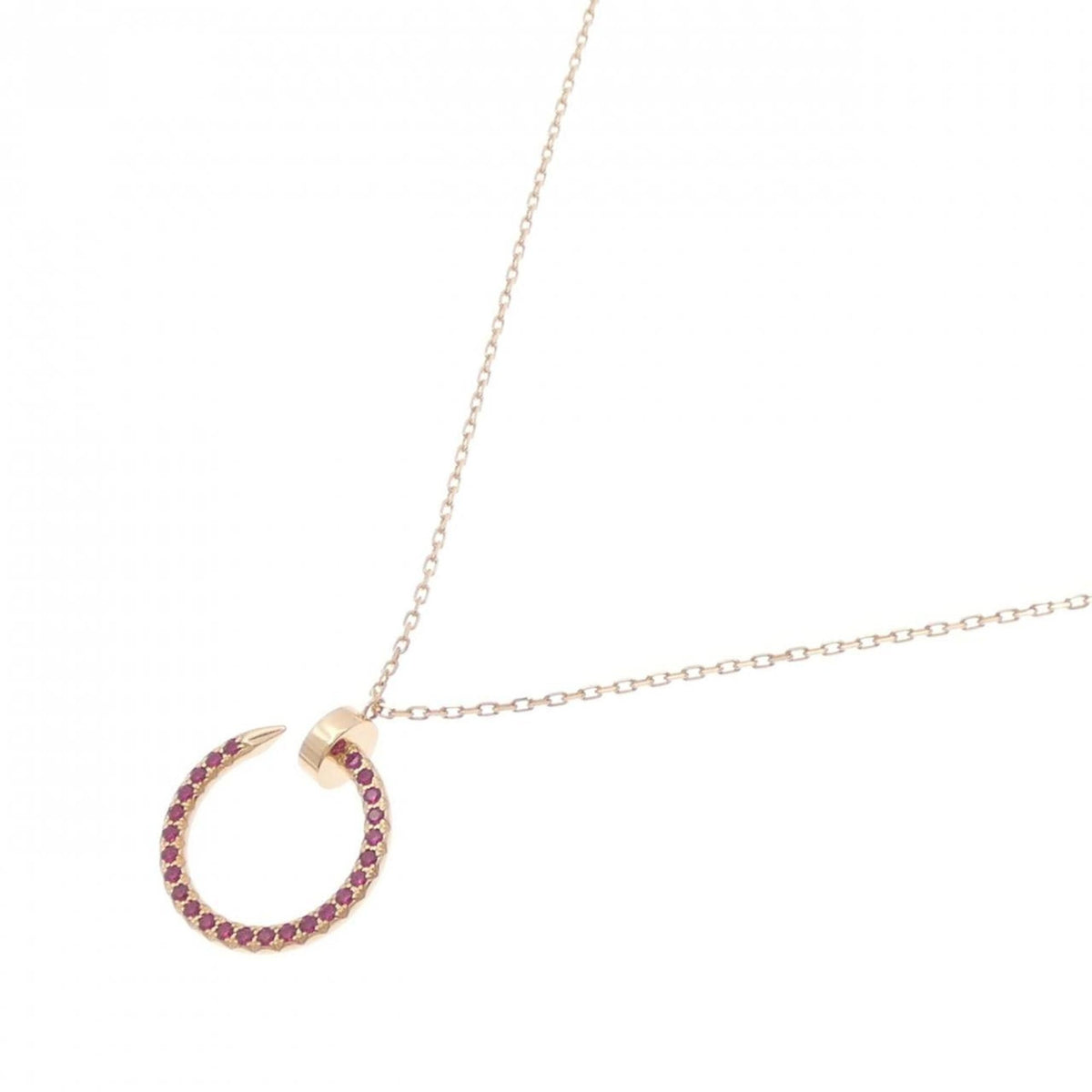 Cartier Juste un Clou Pendant Necklace 18K Rose Gold with Ruby – view 2