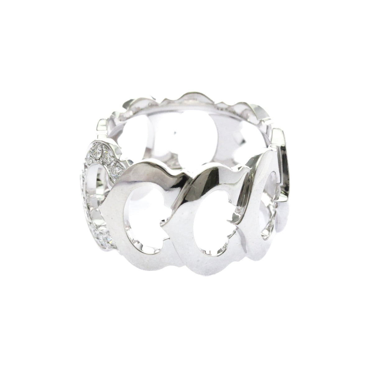 Cartier Band Ring 18K White Gold With Diamond – view 2