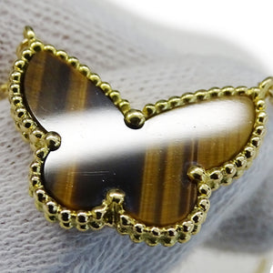 Van Cleef & Arpels Alhambra Pendant Necklace 18K Yellow Gold and Tiger's Eye - view 7