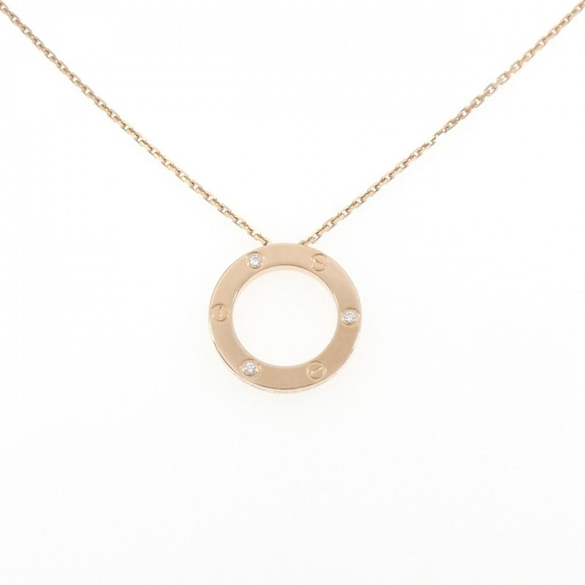 Cartier Love Pendant Necklace 18K Rose Gold with Diamond