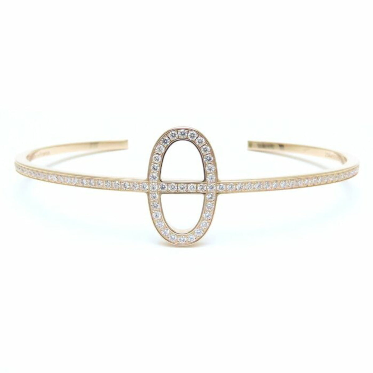 Chaine d'Ancre Contour Bracelet 18K Rose Gold with Diamonds