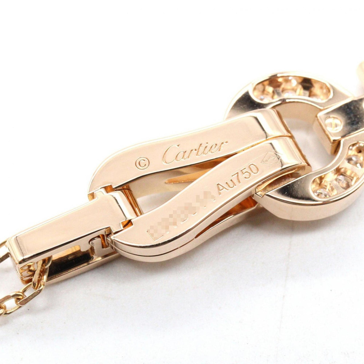 Cartier Agrafe Pendant Necklace 18K Rose Gold with Diamond – view 4