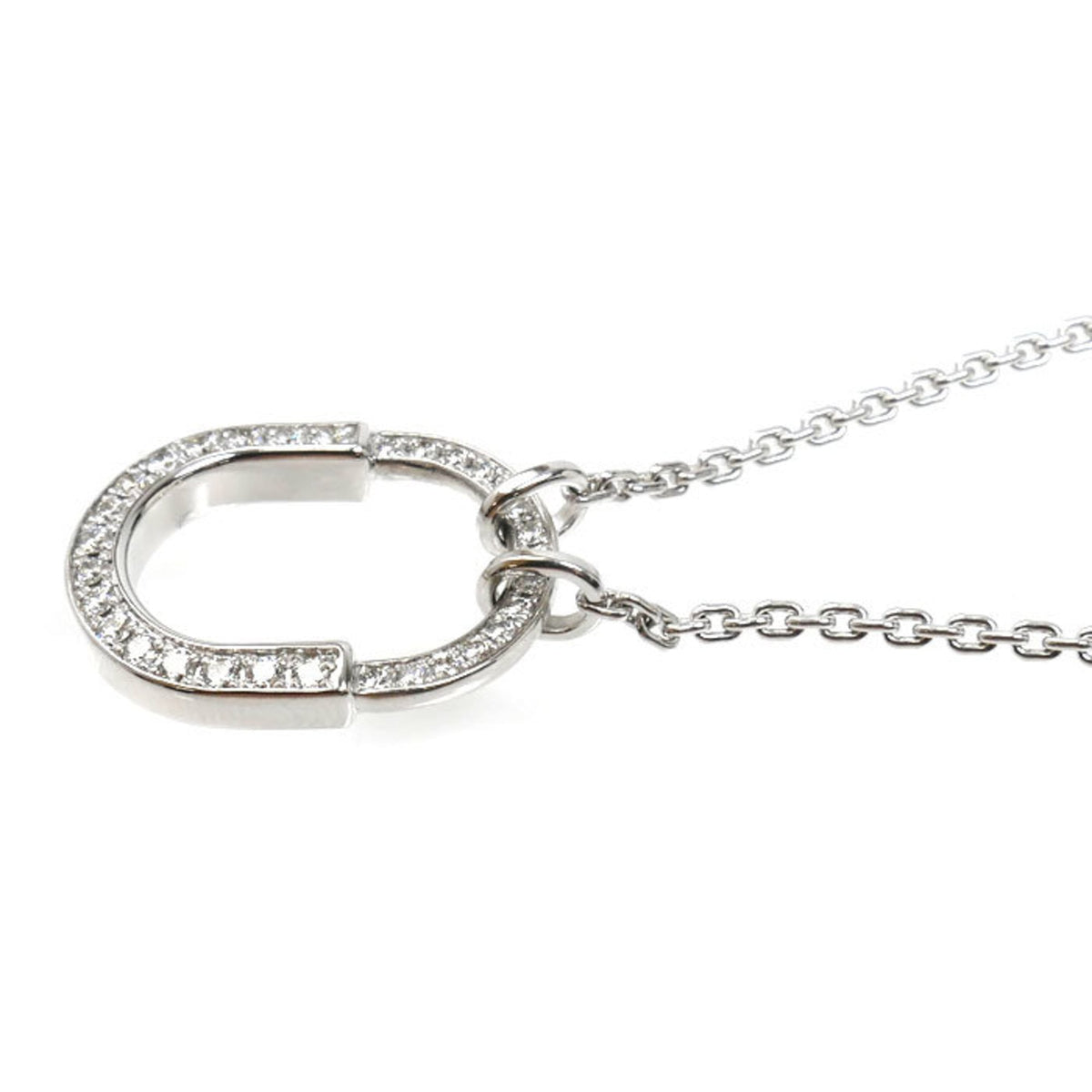 Pendant Necklace 18K White Gold Small with Diamond