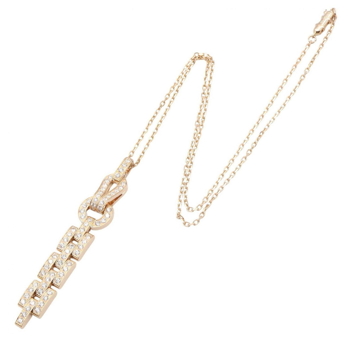 Cartier Agrafe Pendant Necklace 18K Rose Gold with Diamond – view 2