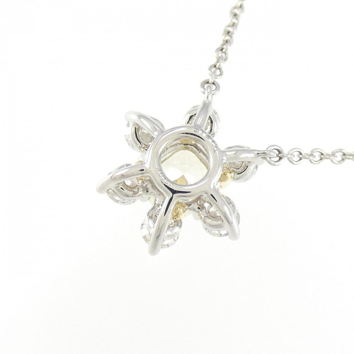 Pendant Necklace Platinum and 18K Yellow Gold