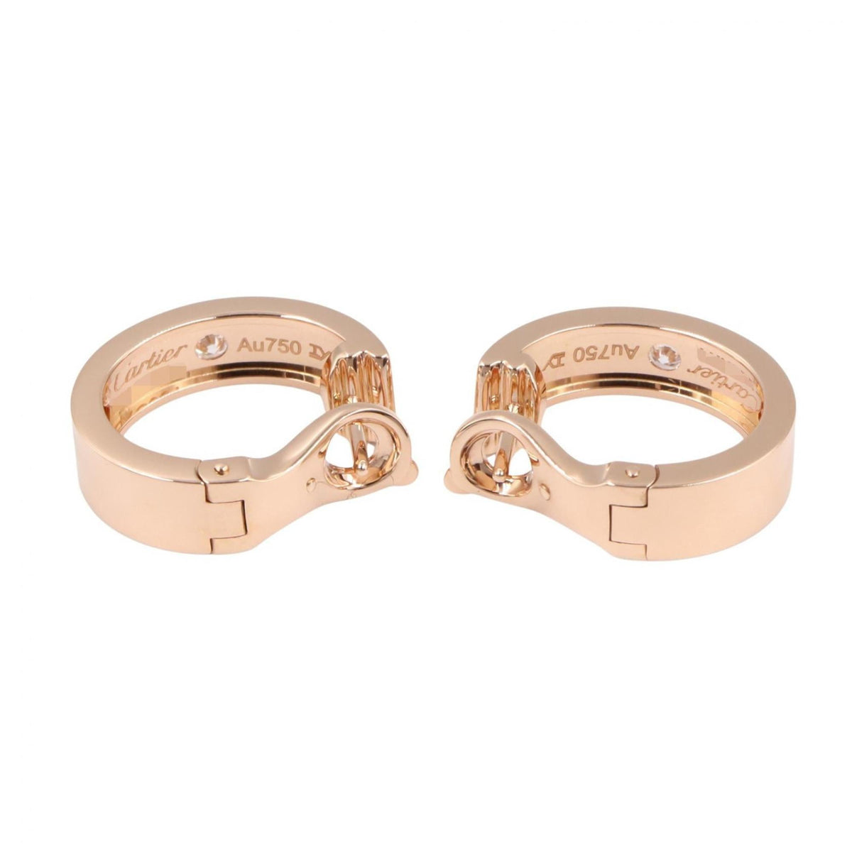 Cartier Love Hoop Earrings 18K Rose Gold with Diamond 18K Rose Gold – view 2