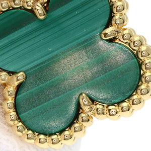 Van Cleef & Arpels Vintage Alhambra Earrings 18K Yellow Gold and Malachite 18K Yellow Gold - view 7