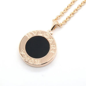 Bvlgari Pendant Necklace 18K Rose Gold with Diamond and Onyx - view 5