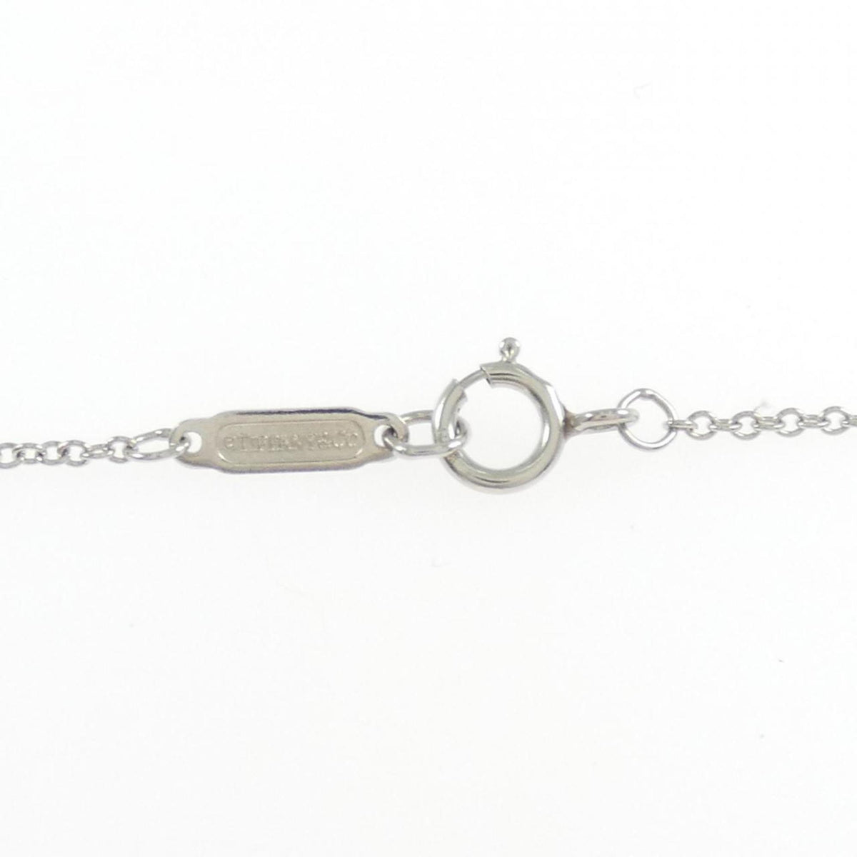 Petal Key Pendant Necklace Platinum with Diamond