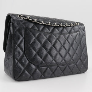 Chanel Classic Double Flap Bag Quilted Caviar Jumbo - view 3