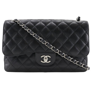 Chanel Classic Double Flap Bag Quilted Caviar Jumbo - view 1