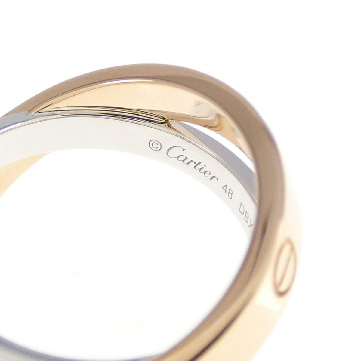 Cartier Be Love Ring 18K Rose Gold and 18K White Gold with Diamond – view 4