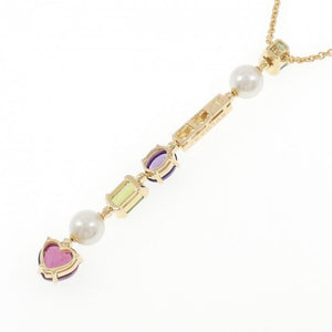 Bvlgari Allegra Pendant Necklace 18K Yellow Gold with Amethyst and Diamond and Peridot and Topaz and Tourmaline - view 4