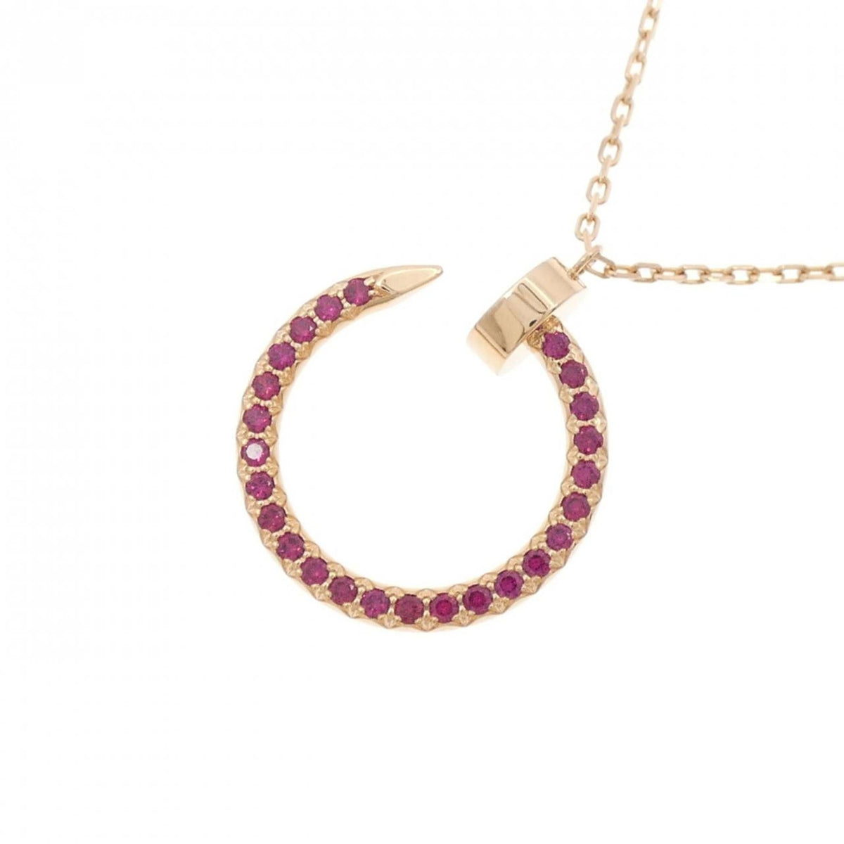 Cartier Juste un Clou Pendant Necklace 18K Rose Gold with Ruby – view 3