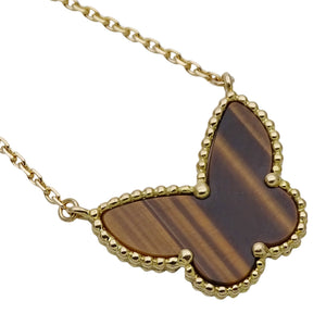 Van Cleef & Arpels Alhambra Pendant Necklace 18K Yellow Gold and Tiger's Eye - view 3
