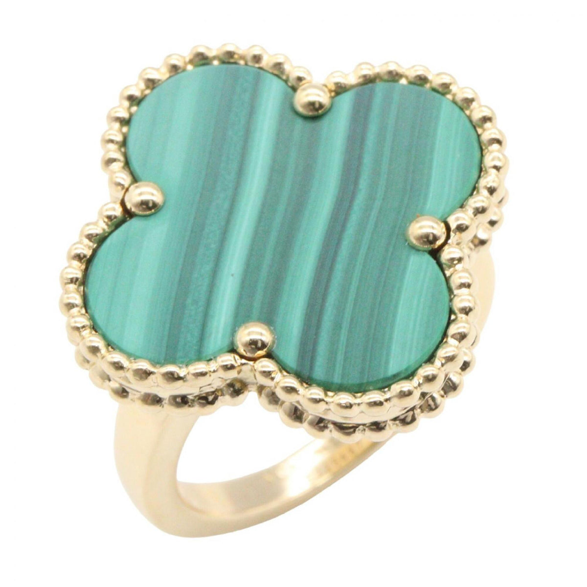 Van Cleef & Arpels Alhambra Ring 18K Yellow Gold and Malachite