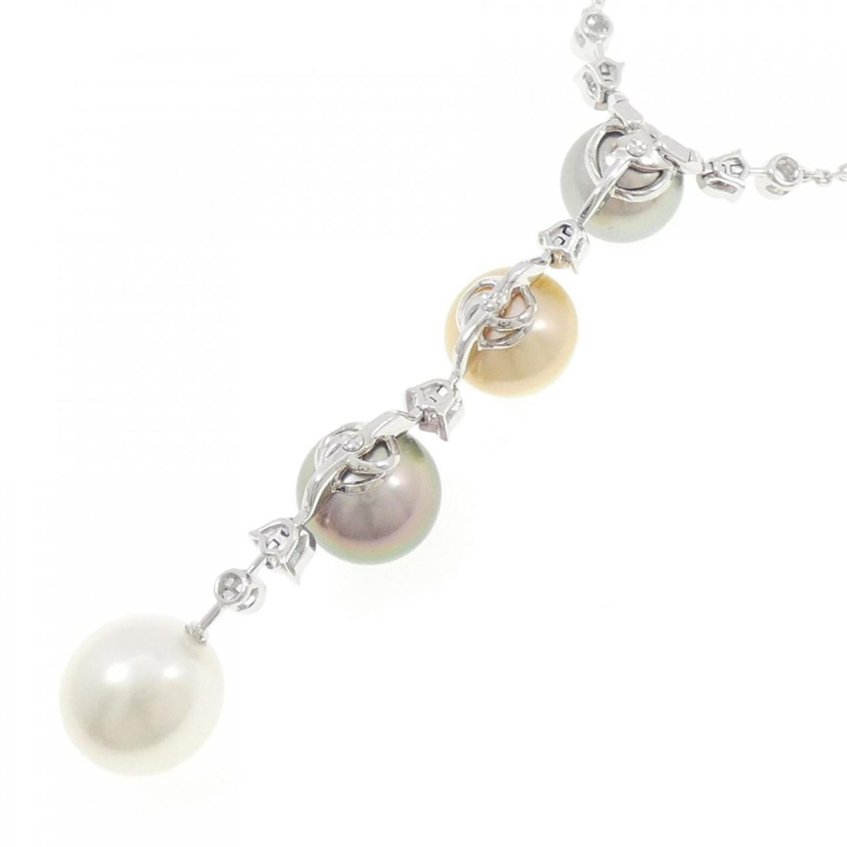 Cartier Pendant Necklace 18K White Gold With Diamond and Pearl – view 5