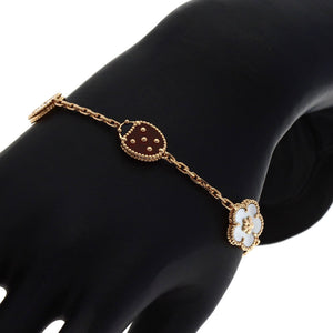 Van Cleef & Arpels Bracelet 18K Rose Gold With Carnelian Onyx And Shell - view 9
